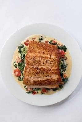 Zalm met mosterdsaus in dille